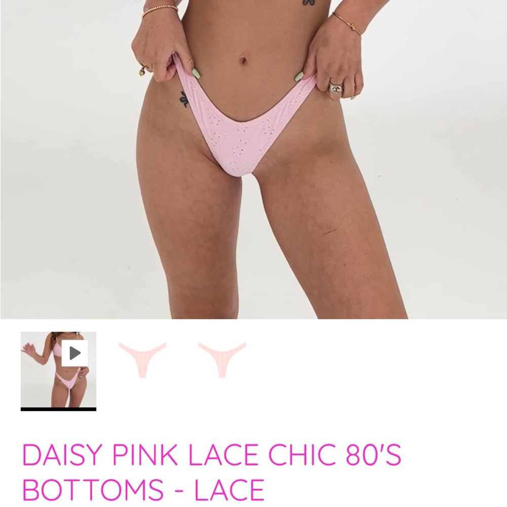 Boutinela NWT pink Eyelet Bikini Bottom